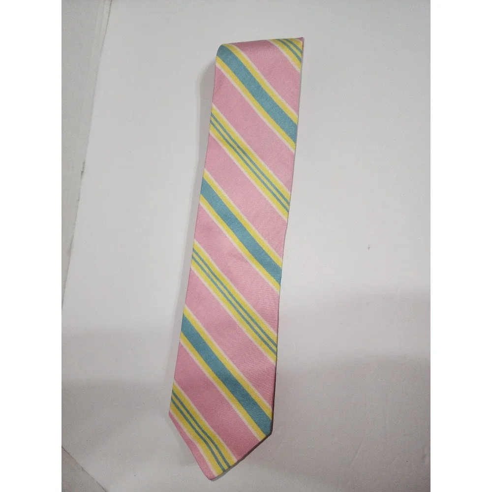 Excellent condition‎ hand woven High Cotton pastel tie